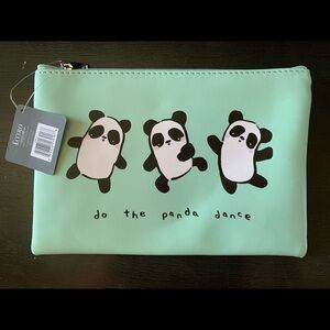 Eccolo NWT panda makeup bag/accessory bag